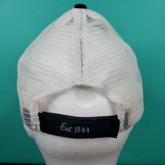 Pabst Blue Ribbon Beer PBR Mesh Back Trucker Hat Blue and White - Picture 5 of 10